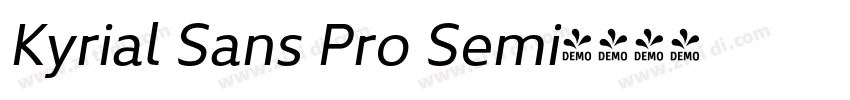 Kyrial Sans Pro Semi字体转换